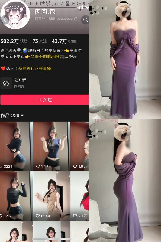 抖音 肉肉.包 岛遇 NO.001期 【15P2V】-告白写真馆