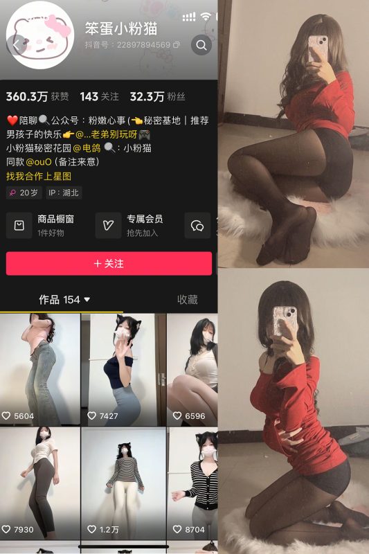 抖音 笨蛋小粉猫 微密圈  NO.002期 【14P7V】最新至：2025.3.12-告白写真馆