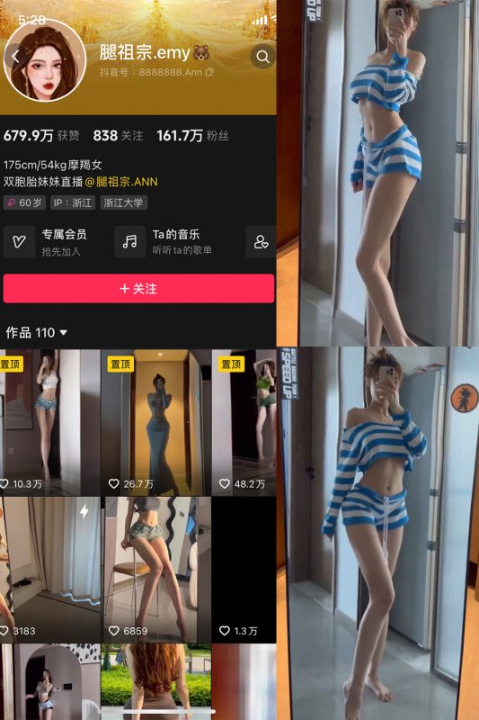 抖音 腿祖宗emy 微密圈 NO.001期 【28P13V】-告白写真馆