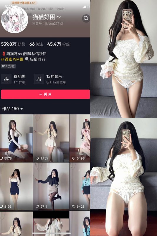 抖音 猫猫好困 微密圈  NO.029期 【22P】最新至：2023.10.7-告白写真馆