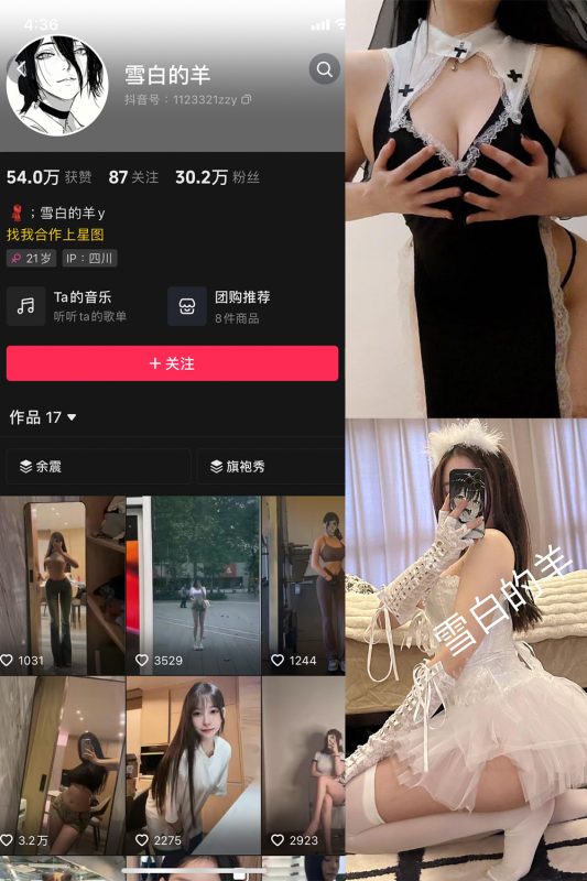 抖音 雪白的羊 微密圈 NO.001期 【102P16V】-告白写真馆