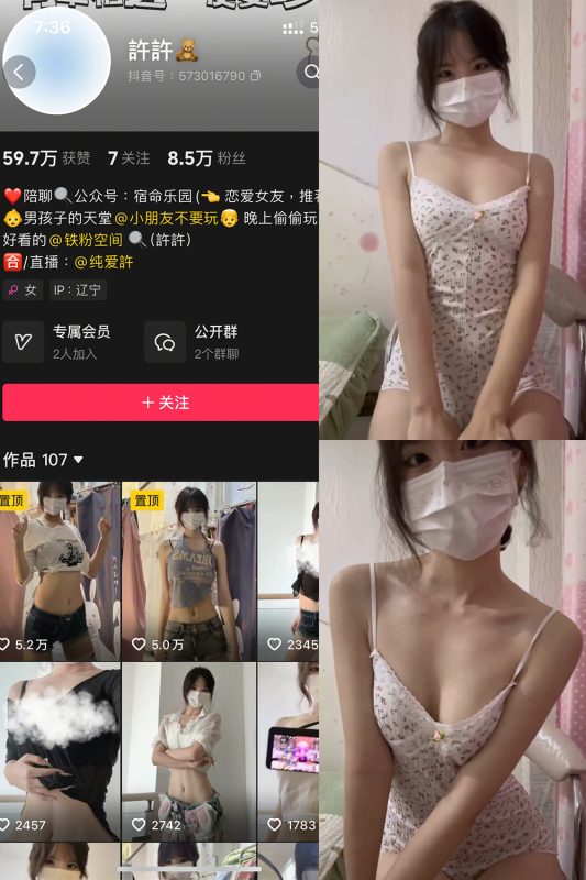 抖音 许许 铁粉空间 NO.001期 【2P6V】最新至：2025.2.5-告白写真馆