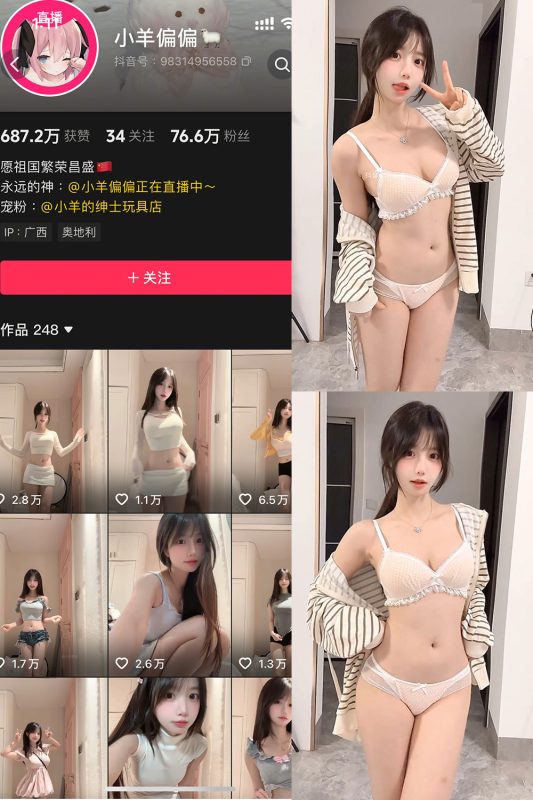 抖音 小羊偏偏 岛遇  NO.005期 【2P3V】-告白写真馆